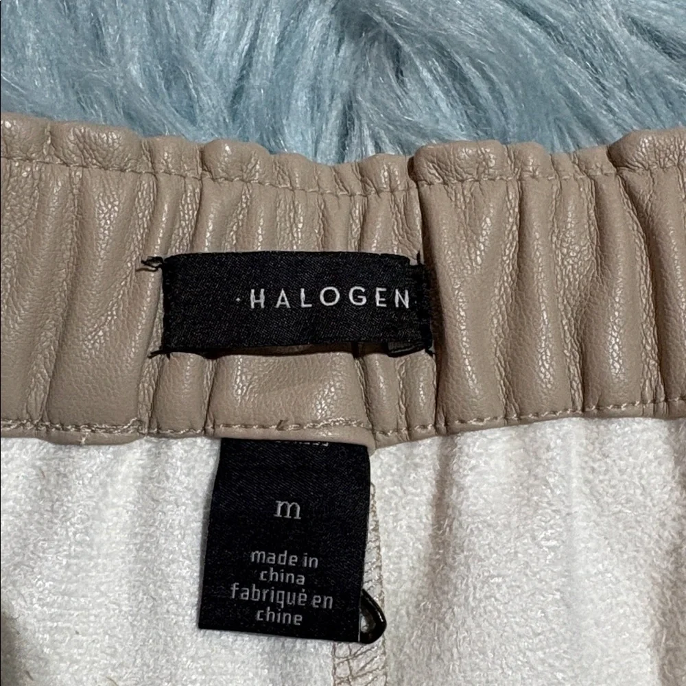 Halogen High Waist Suede Blend Cream Shorts sz M